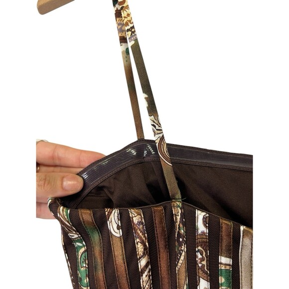 Vintage 90s CACHE Spaghetti Strap Brown Chocolate Party Cocktail Dress Size 8 - Picture 9 of 16